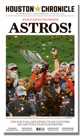 2022 "ASTROS!" Frameable High Gloss Front-Page Reproduction (11"x22")