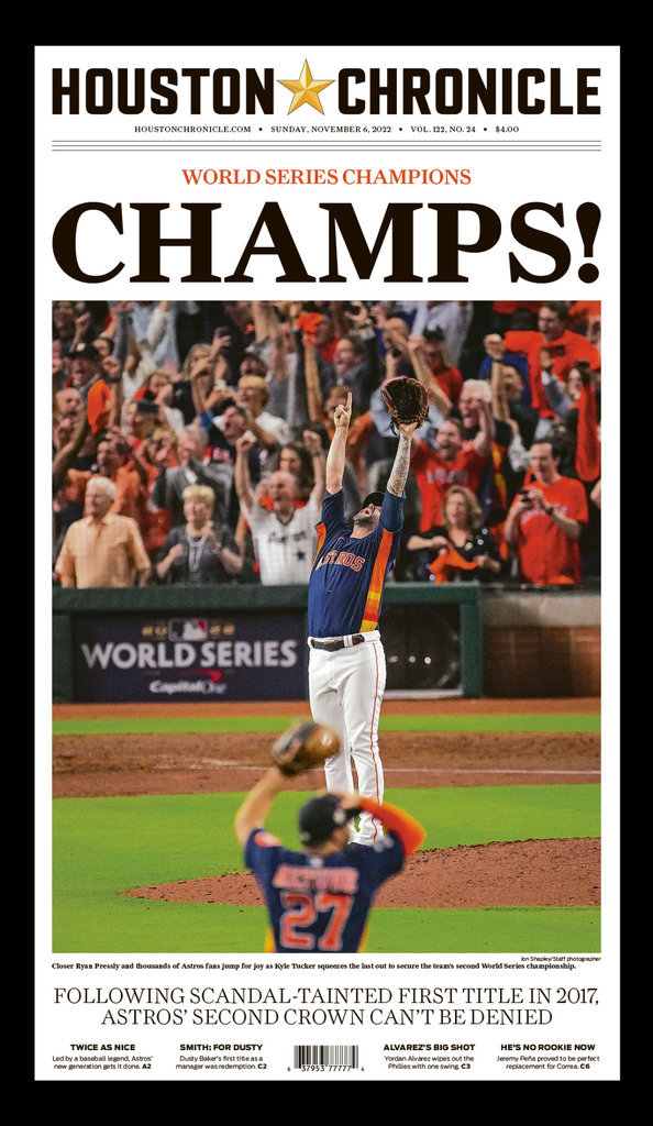 2022 "CHAMPS!" Single Page Plaque