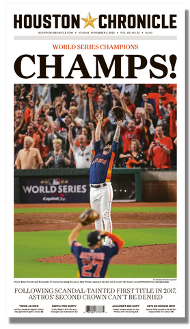 2022 "CHAMPS!" Frameable High Gloss Front-Page Reproduction (11"x22")