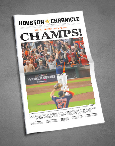 Houston Houston Chronicle WS Championship Astros Win November Paper v2